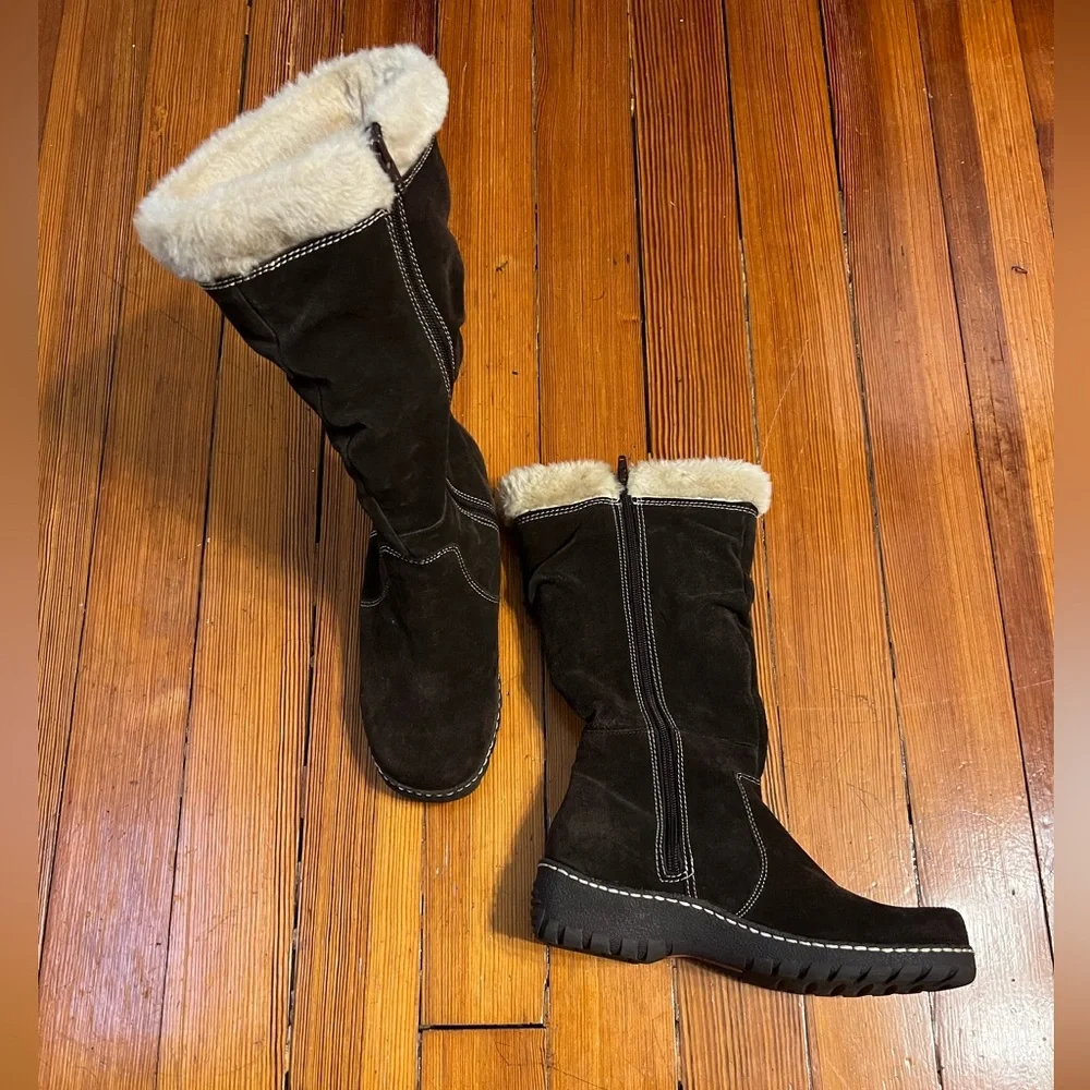 Bass Miley Mid-Calf Brown leather‎ boot size 7.5